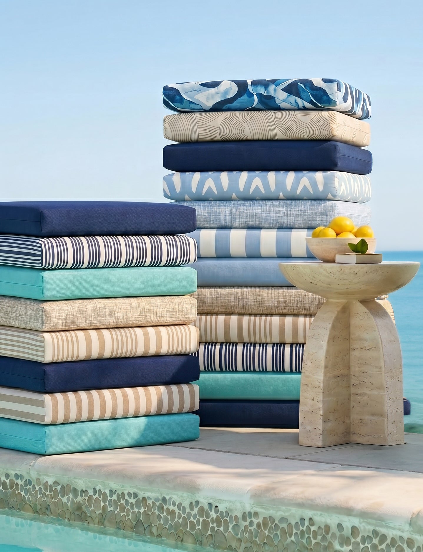 Fiber outdoor cushion detail